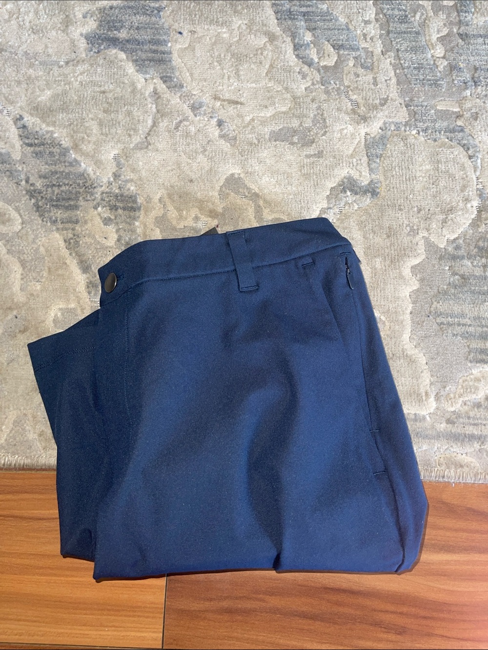 lululemon athletica Navy Flat-Front Performance Shorts - Picture 3 of 5